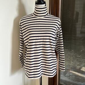 Espirit Sport | Striped Turtleneck Long Sleeve Shirt Size M